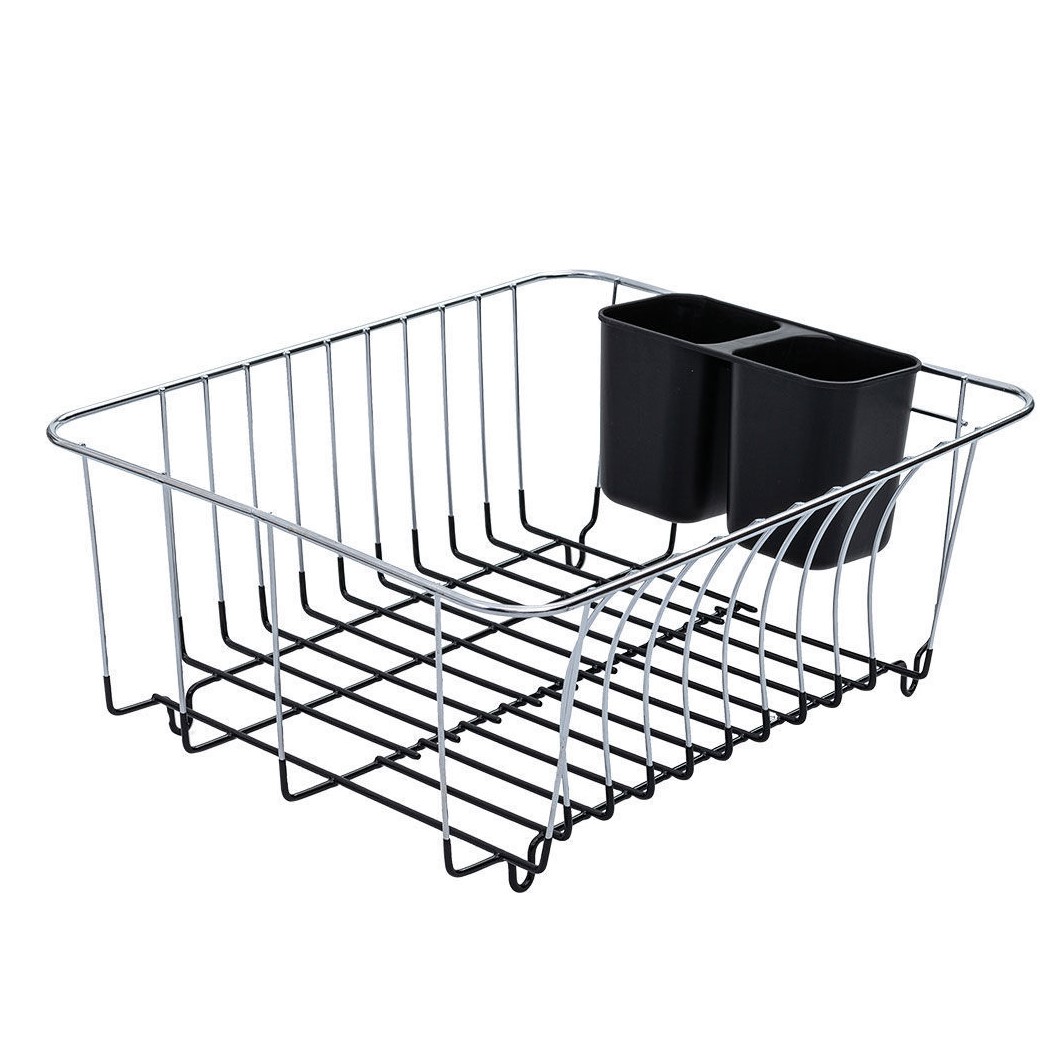 01-1728 Estia Καλάθι Νεροχύτη 35x30x15cm Με Μαύρη Βάση Σιλικόνης 01-1728 - Image 1