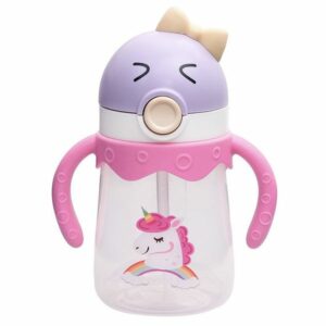 Estia Παιδικό Παγούρι Με Χεράκια Happy Πλαστικό BPA Free 350ml Unicorn Lavender Pink 01-10881