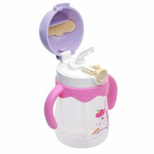 Estia Παιδικό Παγούρι Με Χεράκια Happy Πλαστικό BPA Free 350ml Unicorn Lavender Pink 01-10881 - Image 2