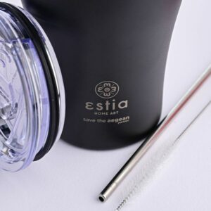 Estia Θερμός Coffee Mug Save The Aegean 350ml Midnight Black 01-12083 - Image 4