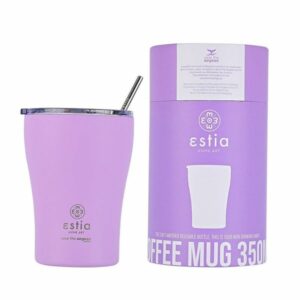 Estia Θερμός Coffee Mug Save The Aegean 350ml Lavender Purple 01-12090