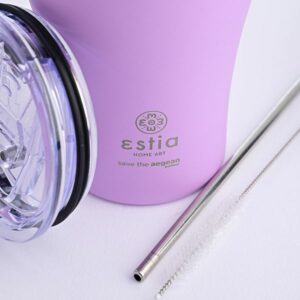 Estia Θερμός Coffee Mug Save The Aegean 350ml Lavender Purple 01-12090 - Image 3