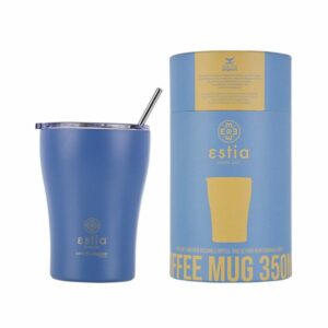 Estia Θερμός Coffee Mug Save The Aegean 350ml Denim Βlue 01-12182