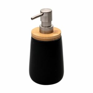 Estia Αντλία Σαπουνιού 360ml Bamboo - Πορσελάνης Μαύρη 02-4590 - Image 3