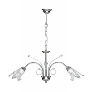 Arkolight Φωτιστικό Οροφής 2xE14 Δίφωτο L66cm Κλασσικό Χρώμιο-Διαφανές 1202-1/2