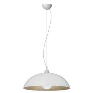 Arkolight Φωτιστικό Κρεμαστό 1xE27 Φ40cm Μοντέρνο Plexiglass Λευκό-Χρυσαφί 130-62-01/40