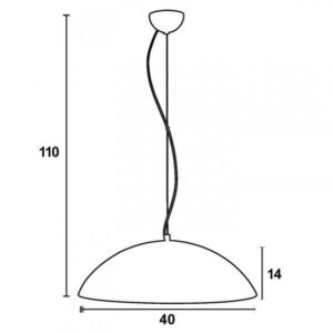 Arkolight Φωτιστικό Κρεμαστό 1xE27 Φ40cm Μοντέρνο Plexiglass Λευκό-Χρυσαφί 130-62-01/40 - Image 2
