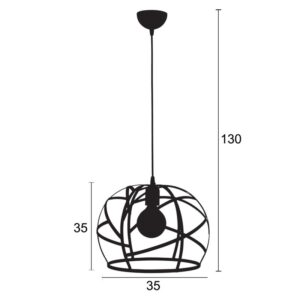 Arkolight Φωτιστικό Μονόφωτο Παιδικό 1xΕ27 Φ35cm Μέταλλο Ε27 Μπλε 360-31/35 - Image 2