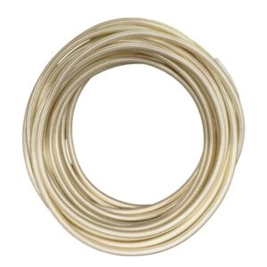 Adeleq Καλώδιο Κορδόνι Διακοσμητικό 2x0.50mm2 Τιμή Ανά Μέτρο Λευκό Περλέ 9-025028