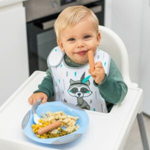 BabyOno Σετ Με 2 Εύκαμπτα Κουταλάκια Φιστικί Και Μωβ BN1066-03 - Image 2