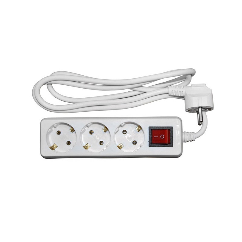 Adeleq Πολύπριζο Με Διακόπτη & Καλώδιο 3X1Mm² 1.5Μ 3 Σούκο Λευκό 15-311531 | homidoo.gr Adeleq Πολύπριζο Με Διακόπτη & Καλώδιο 3X1Mm² 1.5Μ 3 Σούκο Λευκό 15-311531 | homidoo.gr