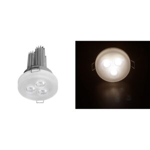 Adeleq Σποτ Χωνευτό Γυάλινο Oπαλίνα LED Ισχύος 3X3W 45° Θερμό 21-713345000 | homidoo.gr