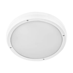 Adeleq Πλαφονιέρα PC Στρογγυλή Φ300mm 2 Ντουί Ε27 Ip65 Λευκή 21-8010 | homidoo.gr