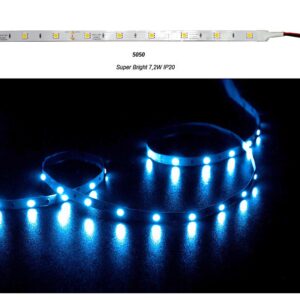 Adeleq Ταινία Led Superbright 5M 12Vdc 7.2W/M 30Led/M Μπλε Ip20 30-36123014 | homidoo.gr