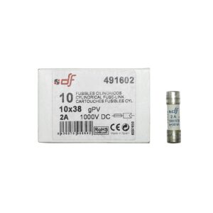 Adeleq Φυσίγγια Κυλινδρικά 10X38Mm 2Α 1000Vdc Gr 88-02100 | homidoo.gr