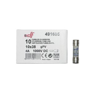 Adeleq Φυσίγγια Κυλινδρικά 10X38mm 4Α 1000Vdc 88-04100 | homidoo.gr