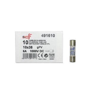 Adeleq Φυσίγγια Κυλινδρικά 10X38Mm 6Α 1000Vdc 88-06100 | homidoo.gr