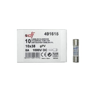 Adeleq Φυσίγγια Κυλινδρικά 10X38Mm 8Α 1000Vdc 88-08100 | homidoo.gr