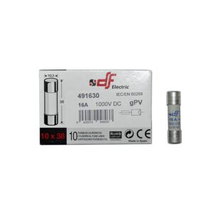 Adeleq Φυσίγγια Κυλινδρικά 10X38Mm 16Α 1000Vdc 88-16100 | homidoo.gr