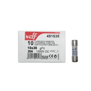 Adeleq Φυσίγγια Κυλινδρικά 10X38Mm 20a 1000Vdc 88-20100 | homidoo.gr
