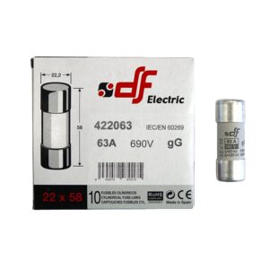 Adeleq Φυσίγγια Κυλινδρικά 22X58Mm 63Α Gg 88-2063 | homidoo.gr