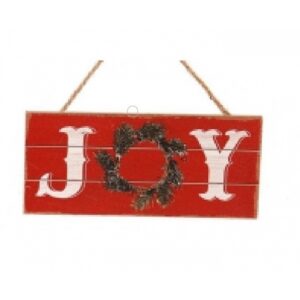 A&G Κρεμαστό Στολίδι 'Joy' 15cm Κόκκινο-Λευκό 9768831 | homidoo.gr