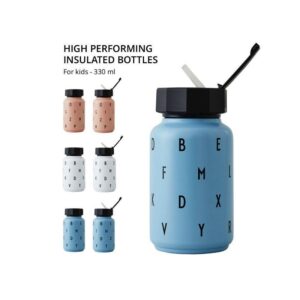 Design Letters Θερμός Μπουκάλι Με Καλαμάκι Από Ανοξείδωτο Ατσάλι 330ml Λευκό 30101002W | homidoo.gr