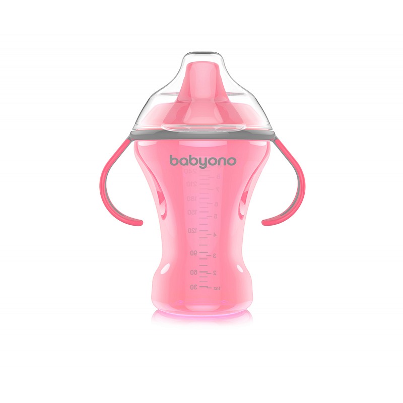 BabyOno Ποτηράκι Non-spill 270ml Με Σκληρό Στόμιο Ροζ BN1457 | homidoo.gr BabyOno Ποτηράκι Non-spill 270ml Με Σκληρό Στόμιο Ροζ BN1457 | homidoo.gr