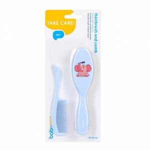 BabyOno Μαλακή Φυσική Βούρτσα Και Χτένα-Γκρι BN568-03 - Image 5