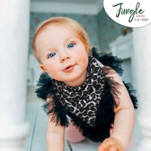 Kiki Bibs Σαλιάρα - Μπαντάνα Leopard Black KB0264 | homidoo.gr