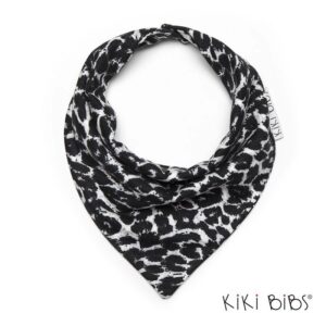 Kiki Bibs Σαλιάρα - Μπαντάνα Leopard Black KB0264 | homidoo.gr
