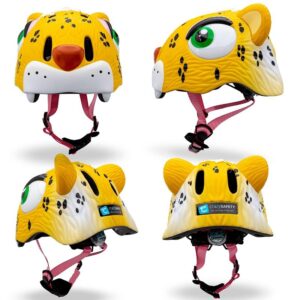 Crazy Safety Παιδικό Κράνος Με Ζωάκια - Leopard Yellow Φ49-55εκ NSH-100301-03-01 | homidoo.gr