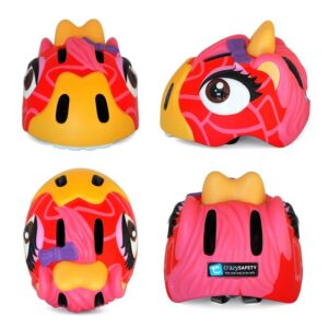 Crazy Safety Παιδικό Κράνος Με Ζωάκια - Giraffe Red Φ49-55cm NSH-100401-02-01 | homidoo.gr