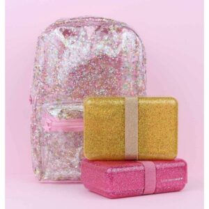 A Little Lovely Company Δοχείο Φαγητού Lunch Box 'Glitter - Gold' SBGLGO26 - Image 4