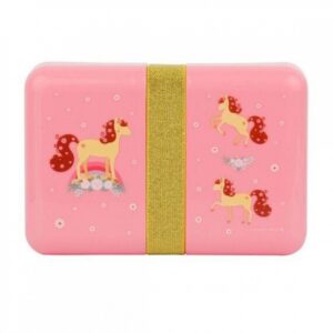 A Little Lovely Company Δοχείο Φαγητού Lunch Box 'Horse' Pink SBLHPI11 | homidoo.gr