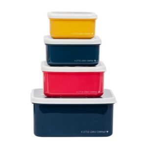 A Little Lovely Company Σετ 4 Δοχεία Φαγητού Lunch & Snack Box 'Space' SBSESP21 | homidoo.gr