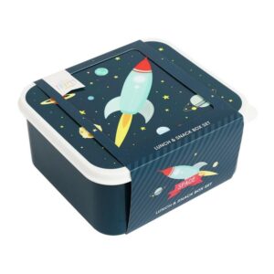 A Little Lovely Company Σετ 4 Δοχεία Φαγητού Lunch & Snack Box 'Space' SBSESP21 - Image 5