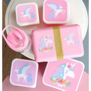 A Little Lovely Company Δοχείο Φαγητού Lunch Box 'Unicorn' Pink SBUNPI18 - Image 4