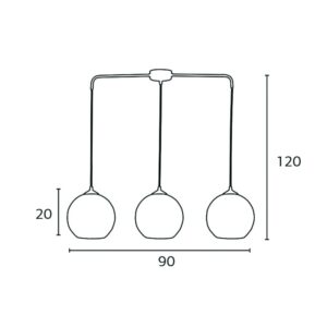 Arkolight Φωτιστικό Τρίφωτο Με Μπάλα Σε Χρώμα Natural 1190-9-3 | homidoo.gr