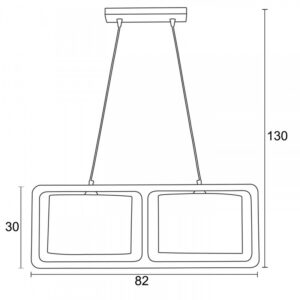 Arkolight Φωτιστικό Κρεμαστό Δίφωτο 2xΕ27 L82cm Ξύλο - Αμπαζούρ Μόκα 1420-3/2 - Image 3