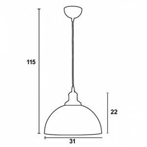 Arkolight Industrial Φωτιστικό Κρεμαστό Λευκό 340-1-31 | homidoo.gr