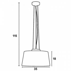 Arkolight Μοντέρνο Φωτιστικό Κρεμαστό Φ35cm Λευκό Σ1933-1-35 | homidoo.gr
