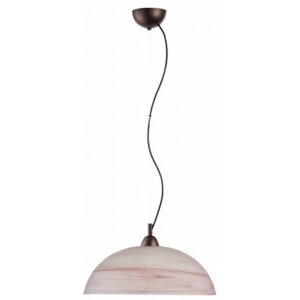 Arkolight Μοντέρνο Κρεμαστό Φωτιστικό Φ40cm Με Λευκό-Καφέ Αλάβαστρο Σ28293-2-40 | homidoo.gr