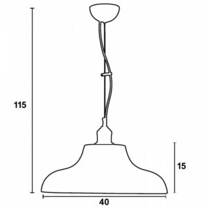 Arkolight Μοντέρνο Φωτιστικό Κρεμαστό Φ40cm Με Μελί Γυαλί Και Μπρονζέ Ανάρτηση Σ550-2-40 | homidoo.gr