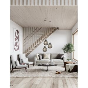 Arkolight Φωτιστικό Μονόφωτο 1xΕ27 Φ24cm Με Μαύρο Φιμέ Γυαλί Κ850-4/24 - Image 3