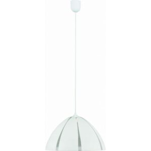 Arkolight Μοντέρνο Κρεμαστό Φωτιστικό Φ25cm Γυάλινο Λευκό P1147-1-25 | homidoo.gr