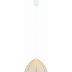 Arkolight Μοντέρνο Κρεμαστό Φωτιστικό Φ25cm Γυάλινο Λευκό-Μελί Ρ1147-2-25 | homidoo.gr
