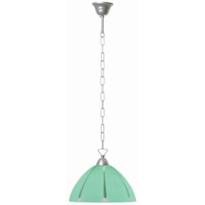 Arkolight Κρεμαστό Φωτιστικό 1xΕ27 Φ36cm Μοντέρνο Γυάλινο Βεραμάν-Ασημί Β1147-4/36