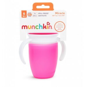 Munchkin Εκπαιδευτικό Ποτήρι Με Λαβές Miracle 360° 207ml Ροζ 12272 - Image 4