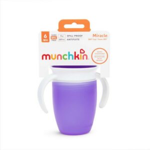 Munchkin Εκπαιδευτικό Ποτήρι Με Λαβές Miracle 360° 207ml Μωβ 51621 - Image 6